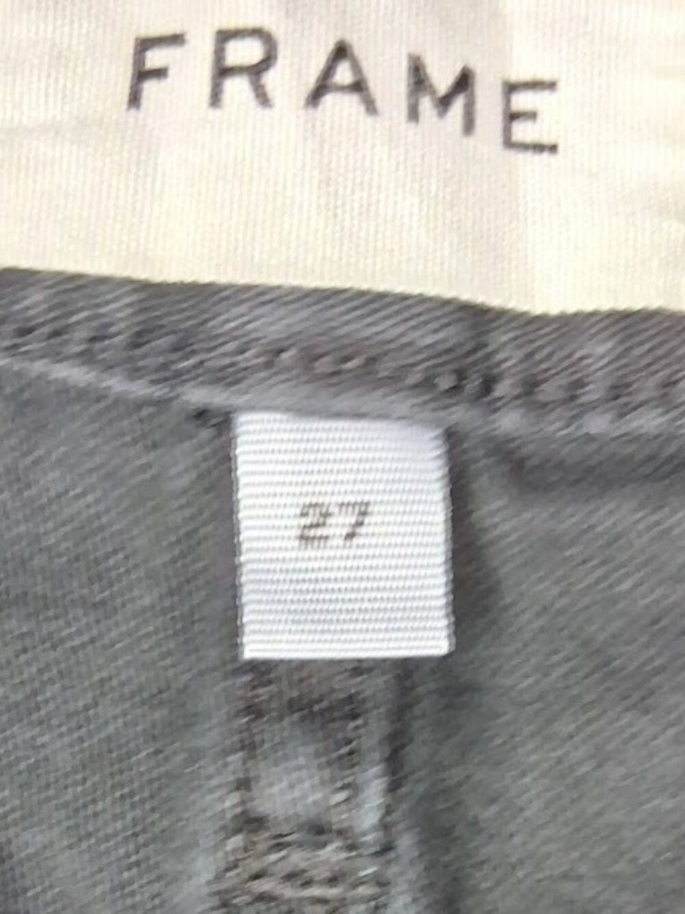 FRAME Wide Moto Zip High-Rise Woman's Jeans Washed Black Style# MZP864R Size 27 - Picture 2 of 9